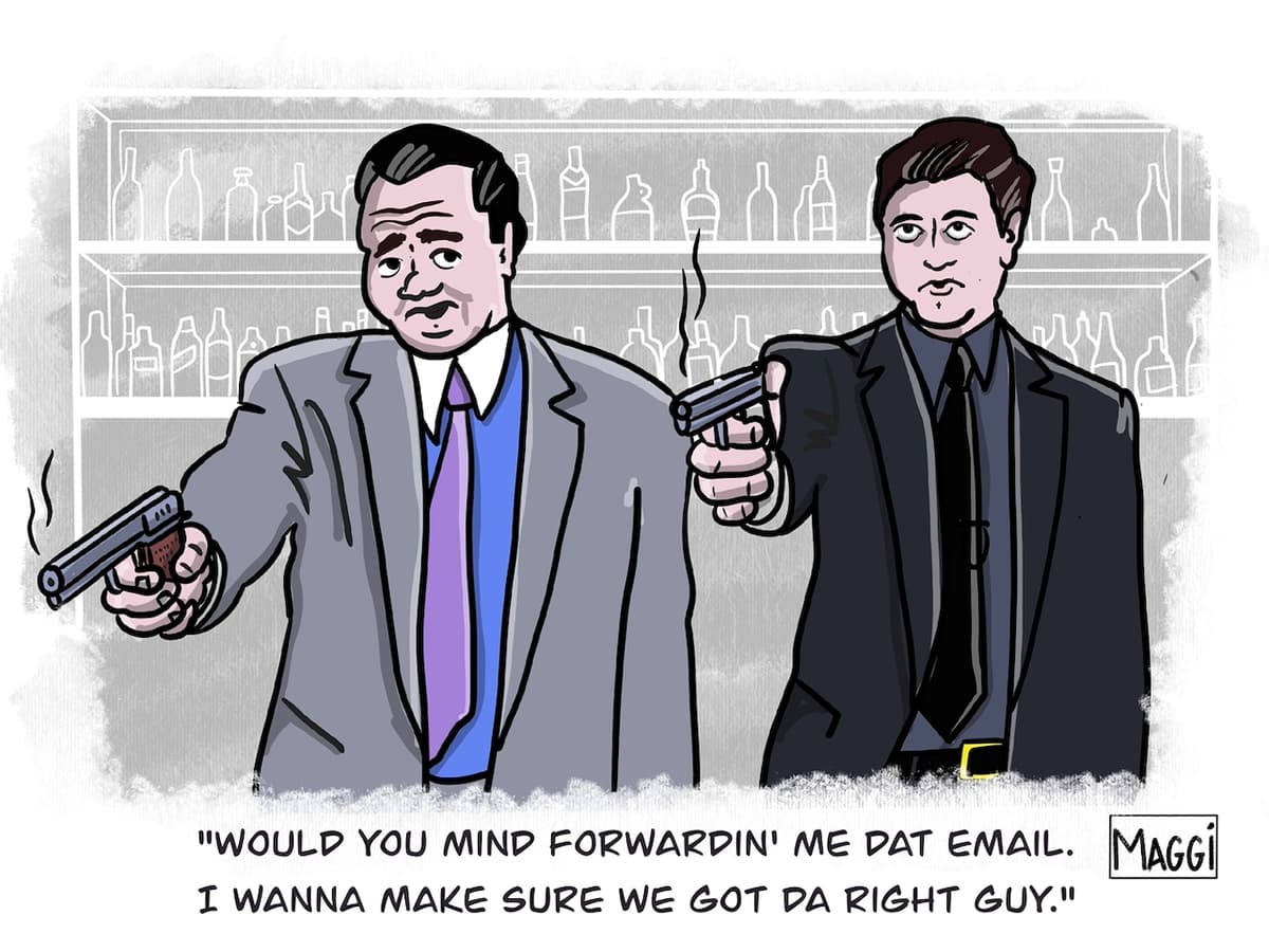 Would you mind forwardin' me data email. I wanna make sure we got da right guy.